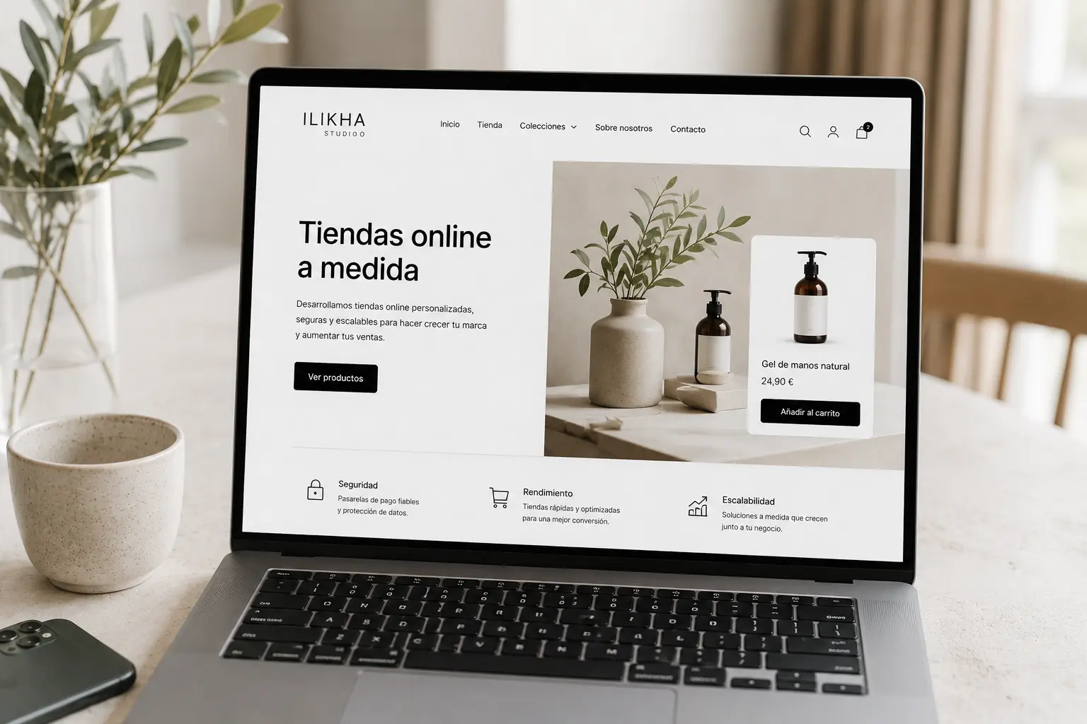 Desarrollo ecommerce a medida e integraciones realizado por Ilikha Studio