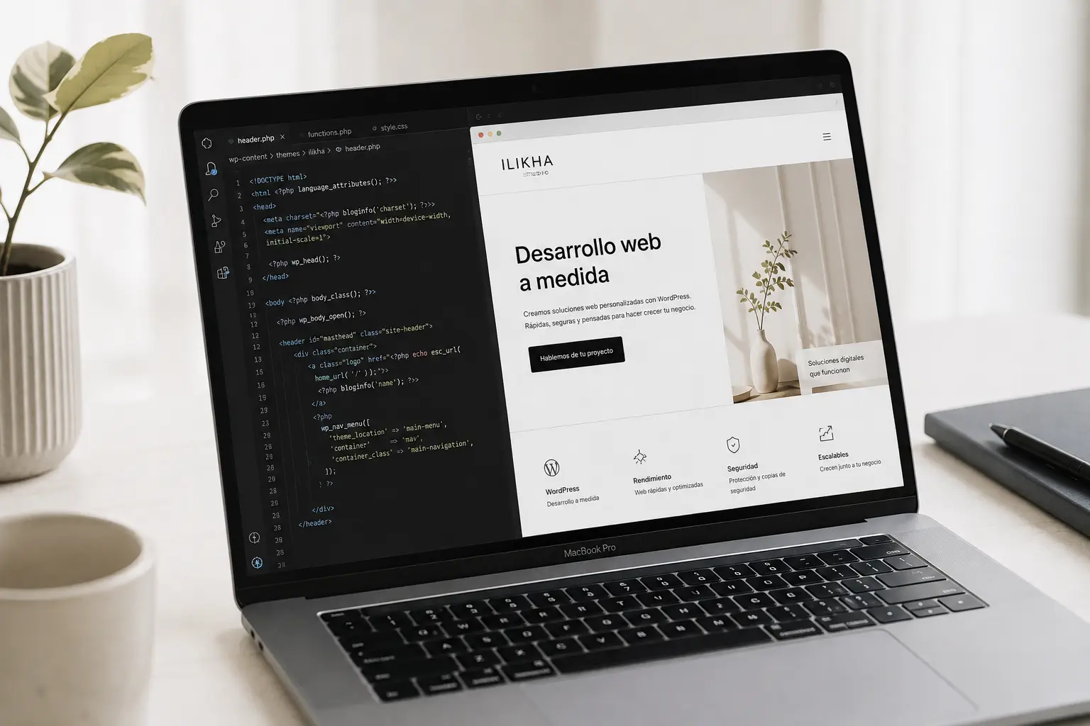 Desarrollo web WordPress a medida realizado por Ilikha Studio
