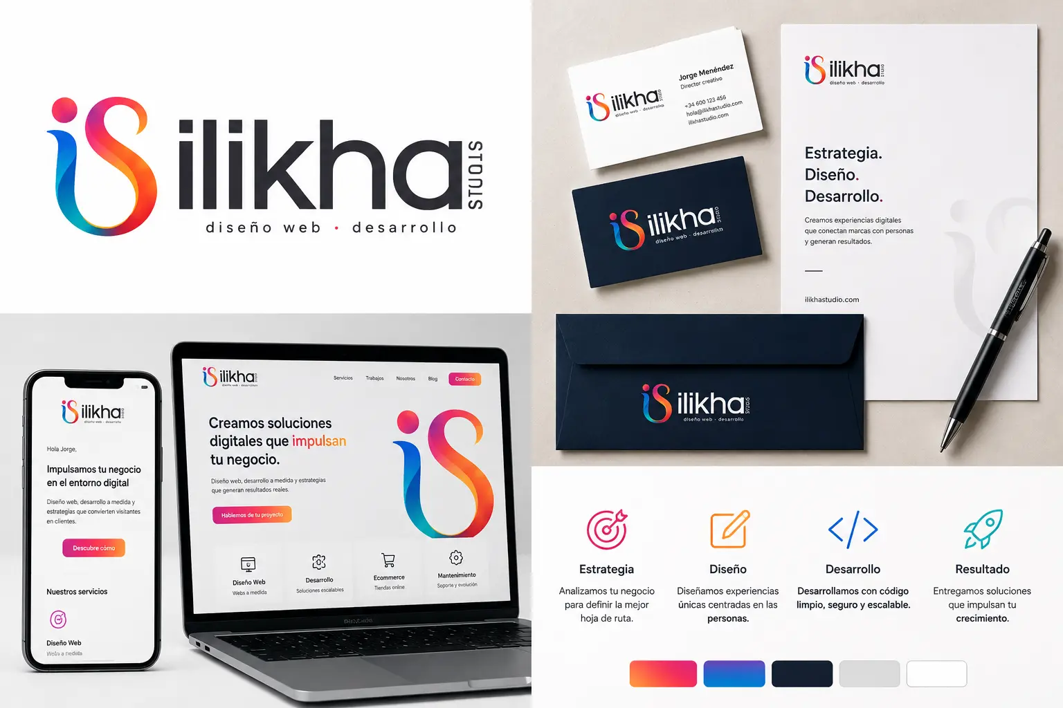 Diseño de logotipos profesionales desarrollado por Ilikha Studio