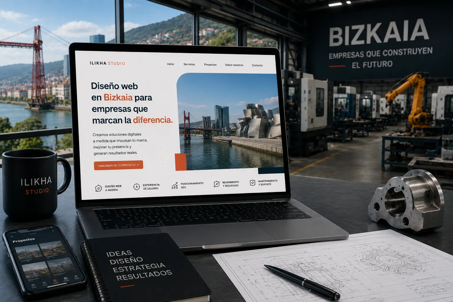 Diseño web en Bizkaia para empresas industriales, financieras y tecnológicas