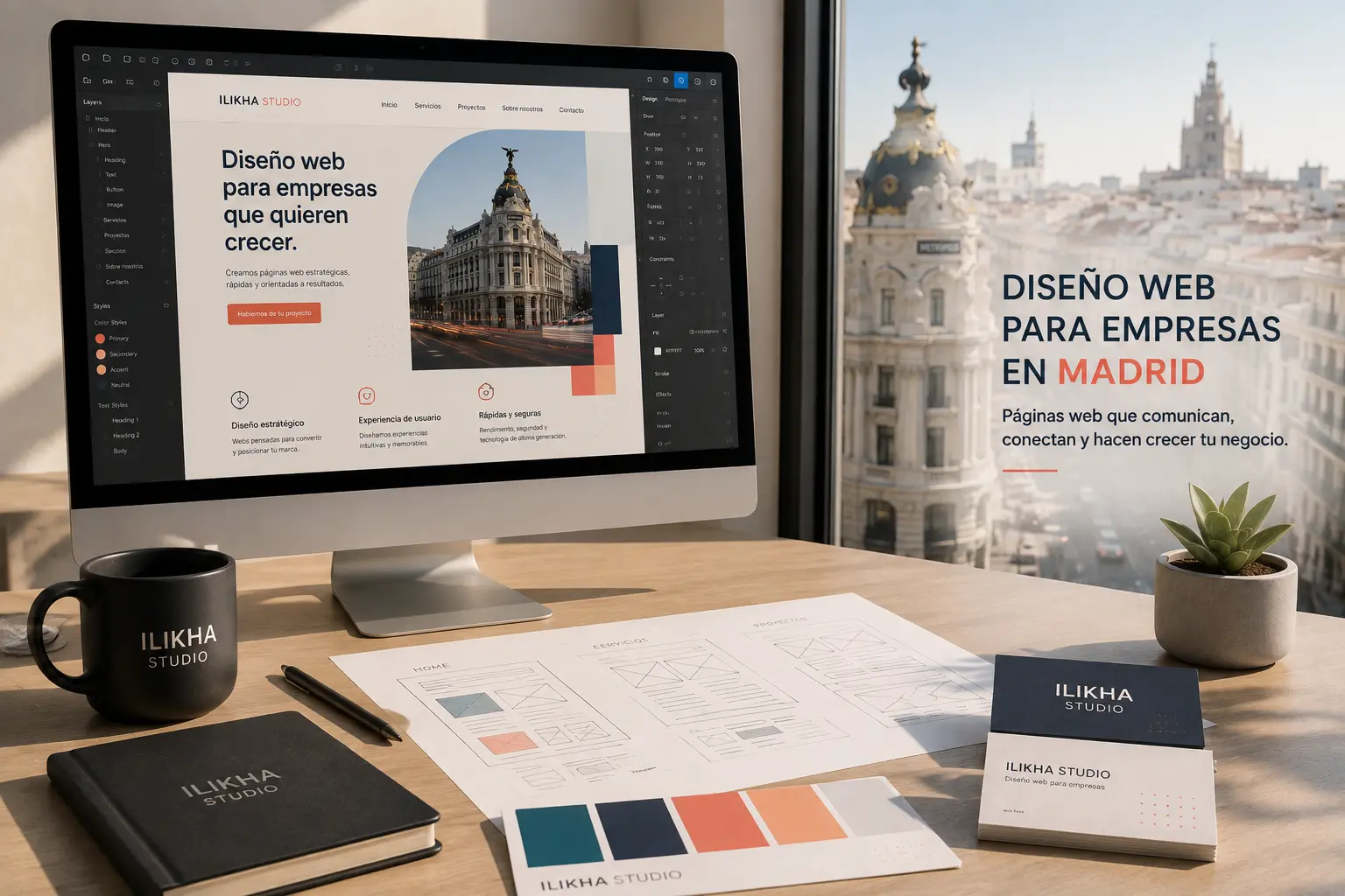 Proyecto de diseño web profesional para empresas de Madrid