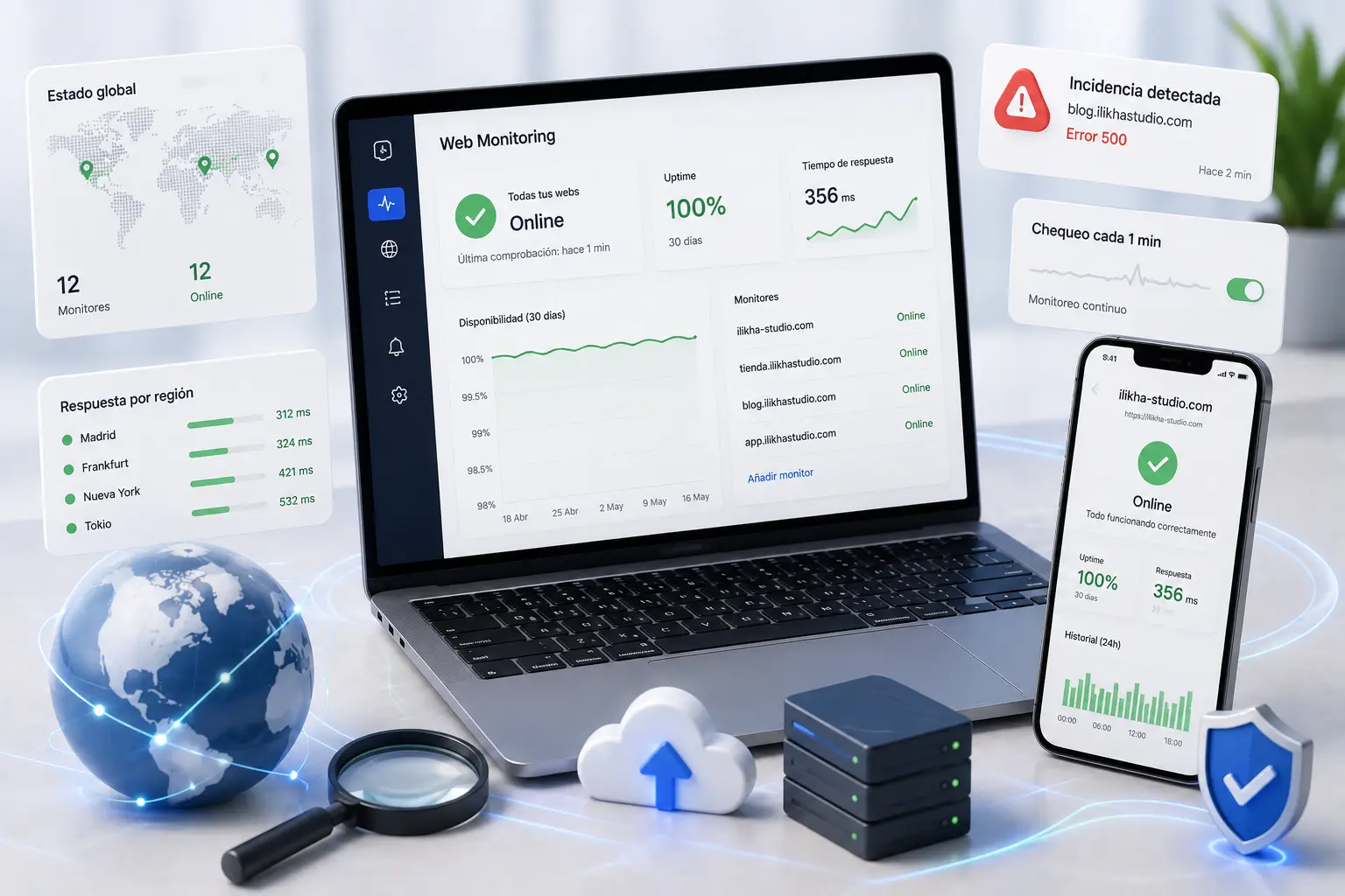 Monitorización web, seguridad y copias de seguridad