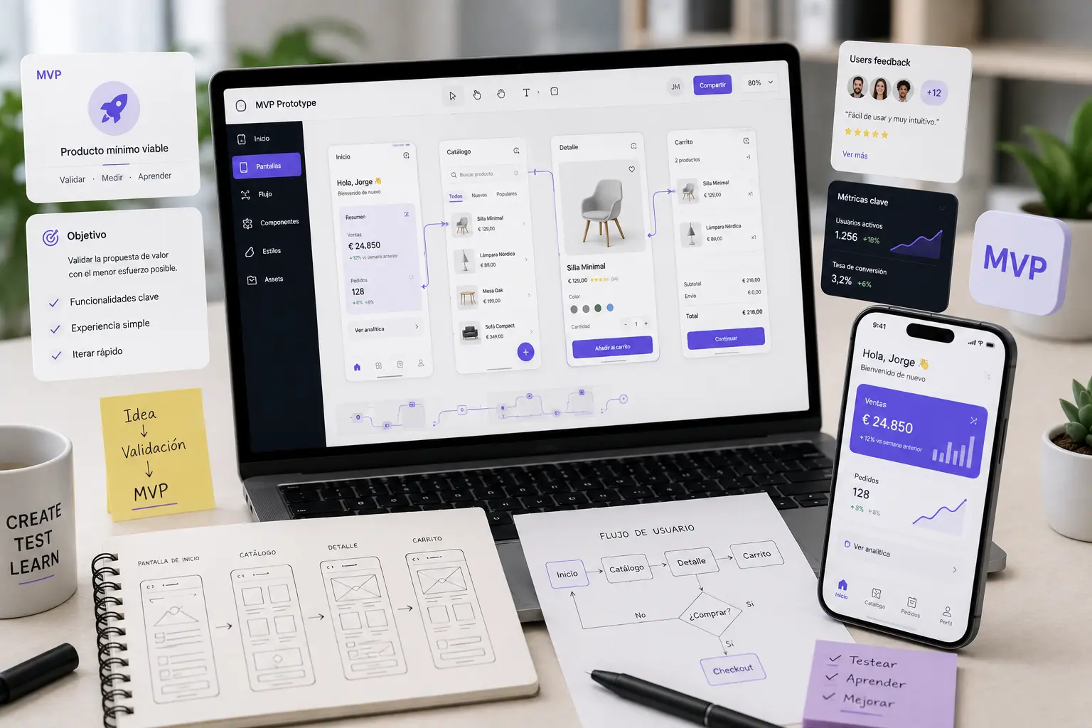 Prototipo y desarrollo de producto mínimo viable digital