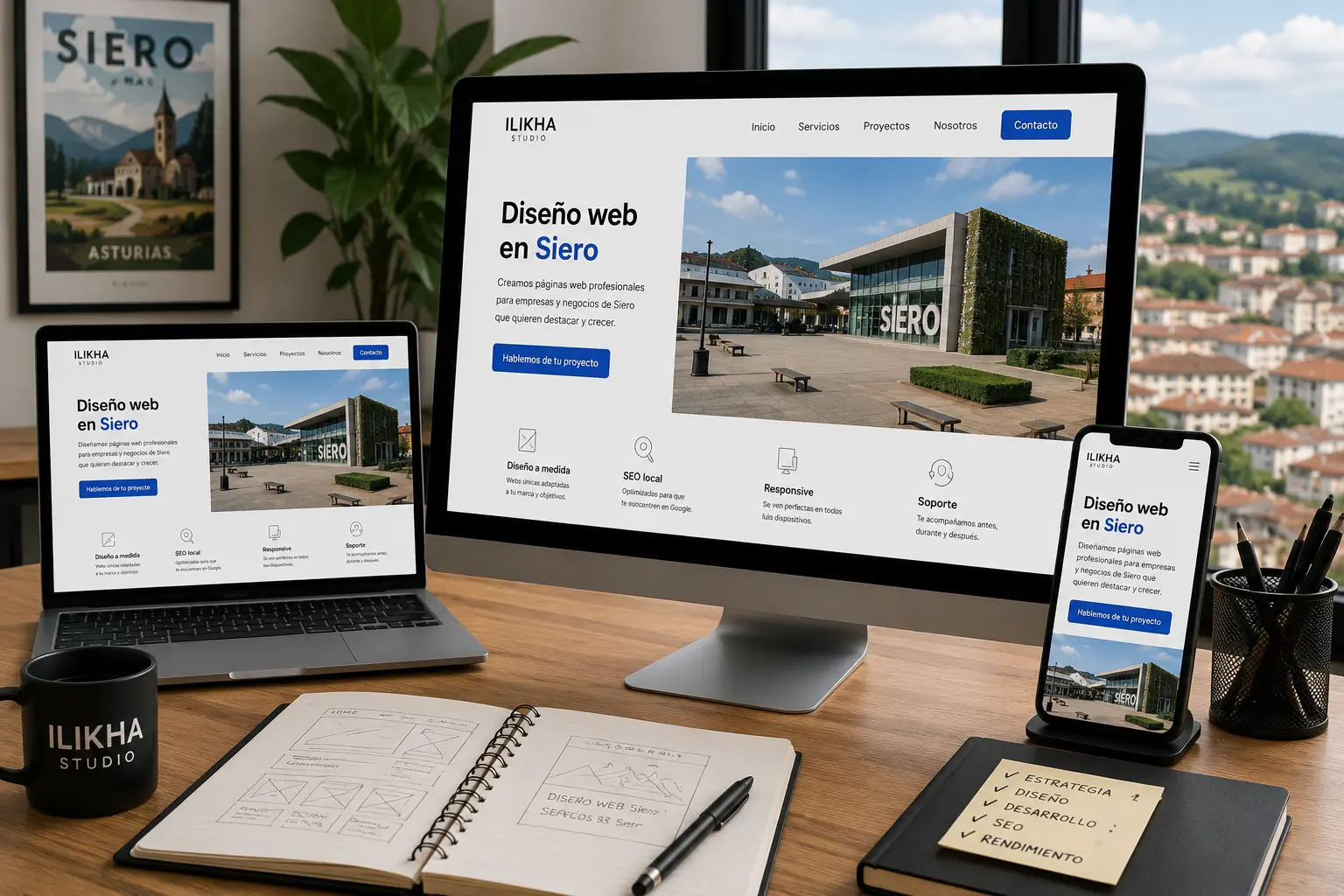 Diseño web responsive para empresas de Siero